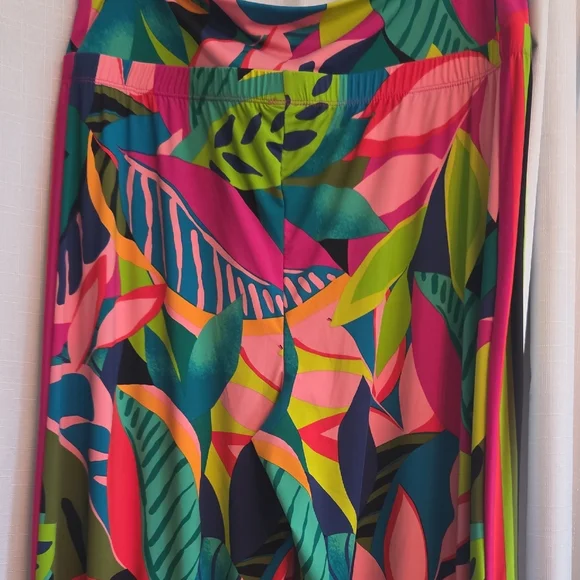 Trina Turk Multicolor Tropical Wide Leg Pants - Picture 6 of 7